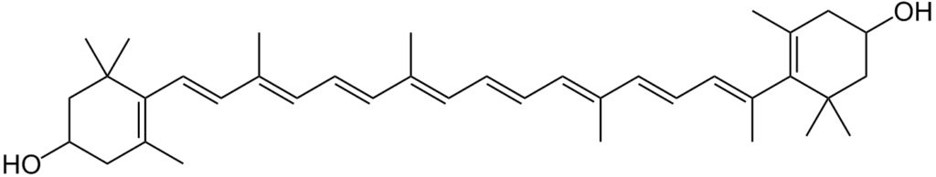 A molecule of a carotenoid present in bee pollen